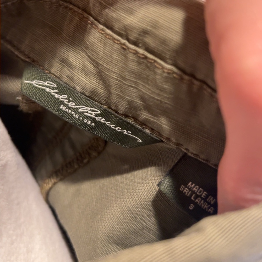 Eddie Bauer | Women’s Olive/Sage Green Utility Jacket Trench Coat Small - Picture 7 of 10